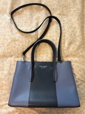 kate spade Two-Tone Blue & Navy Leather Shoulder Tote